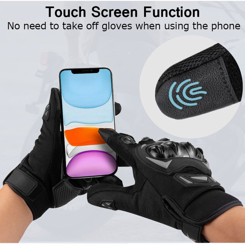 Motorcycle Gloves Manufacturer - Moto Touch Screen Full Finger Motorbike Breathable Racing Riding for Men