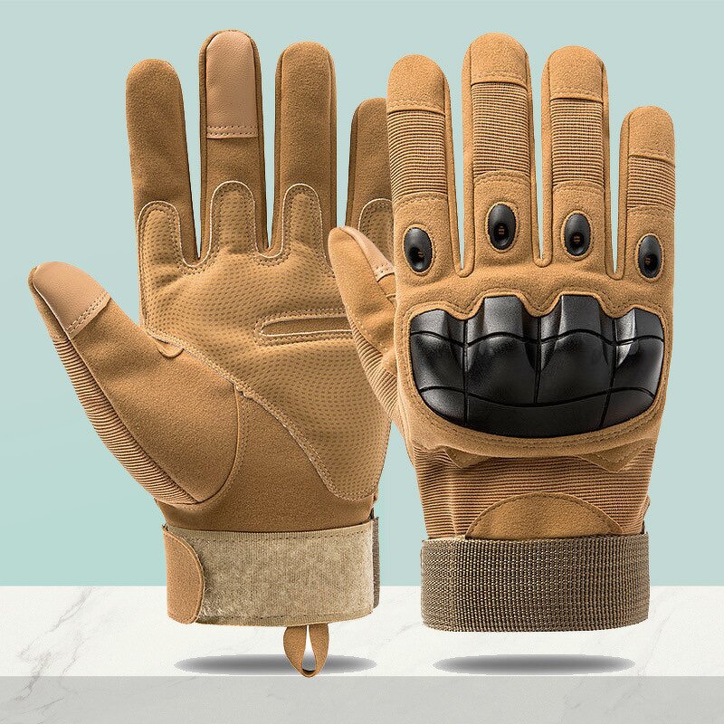 Tactical Gloves Manufacturer - High Quality All Finger Men's Anti Slip Anti-Cutting Anti-Vibration Reinforced Cuff Nylon Microfiber Outdoor