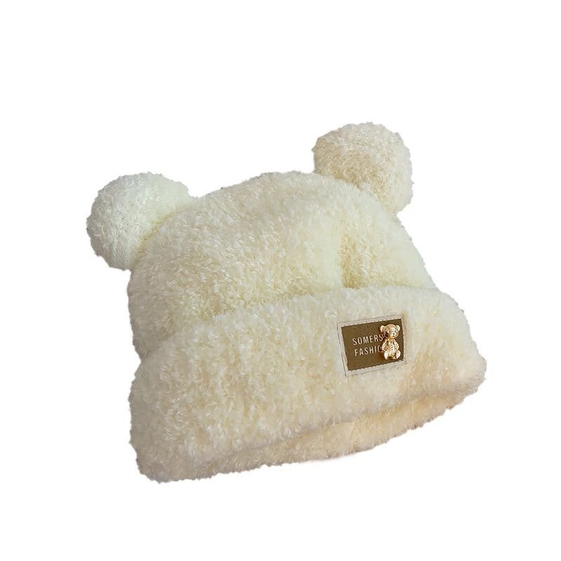 Beanie Manufacturer - SHENHAO Wholesale Custom Knitted Fluffy Warm Soft Cute with Fur Lining Bear Ear 100% Acrylic Unisex Adults