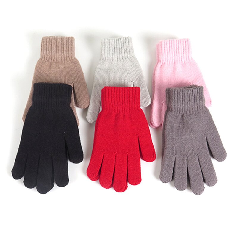 Winter Gloves Manufacturer - Cheap Unisex Plain Nylon Cotton Keep Warm Self Heating Full Finger Cycling Outdoor Sports Knitted