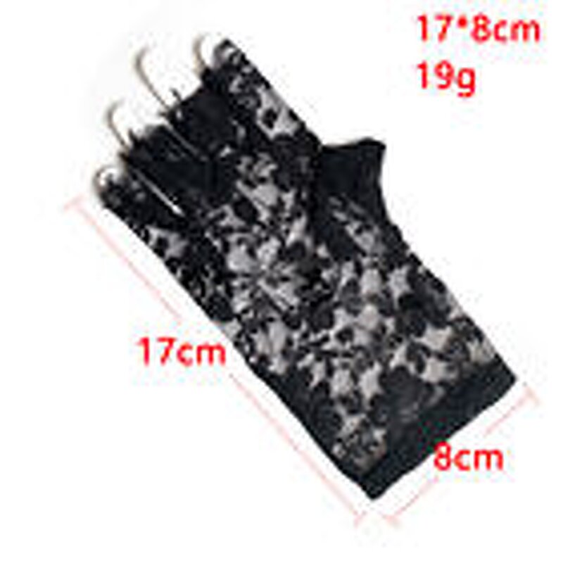 Bridal Gloves Manufacturer - Women's Black White Spring Summer Fingerless Lace Wrist Length Polyester for Wedding Party Dance
