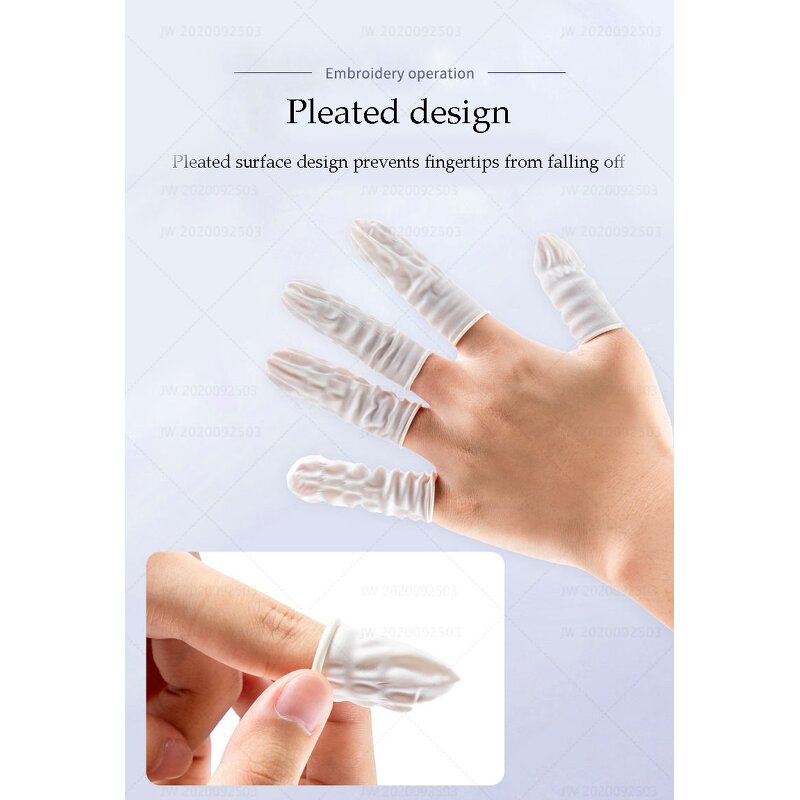 Latex Finger Cots Manufacturer - Anti-Static Rubber Fingertips for Topical Application Durable Medium Set