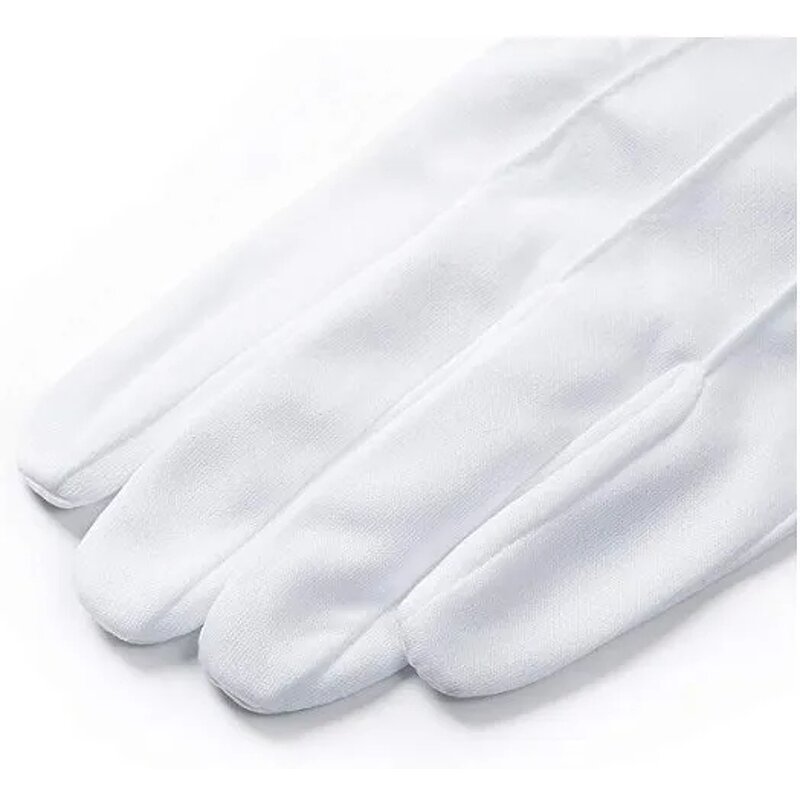 Cotton Gloves Manufacturer - Custom Logo 100% Premium Marching Band White Working Ceremonial