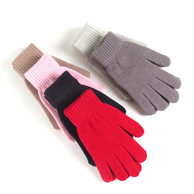 Winter Gloves Manufacturer - Cheap Unisex Plain Nylon Cotton Keep Warm Self Heating Full Finger Cycling Outdoor Sports Knitted