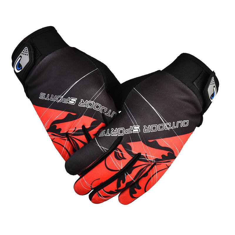 Cycling Gloves Manufacturer - Men's Women's Full Finger Motorbike Breathable Non-Slip Polyester Touch Screen Compatible Winter Riding