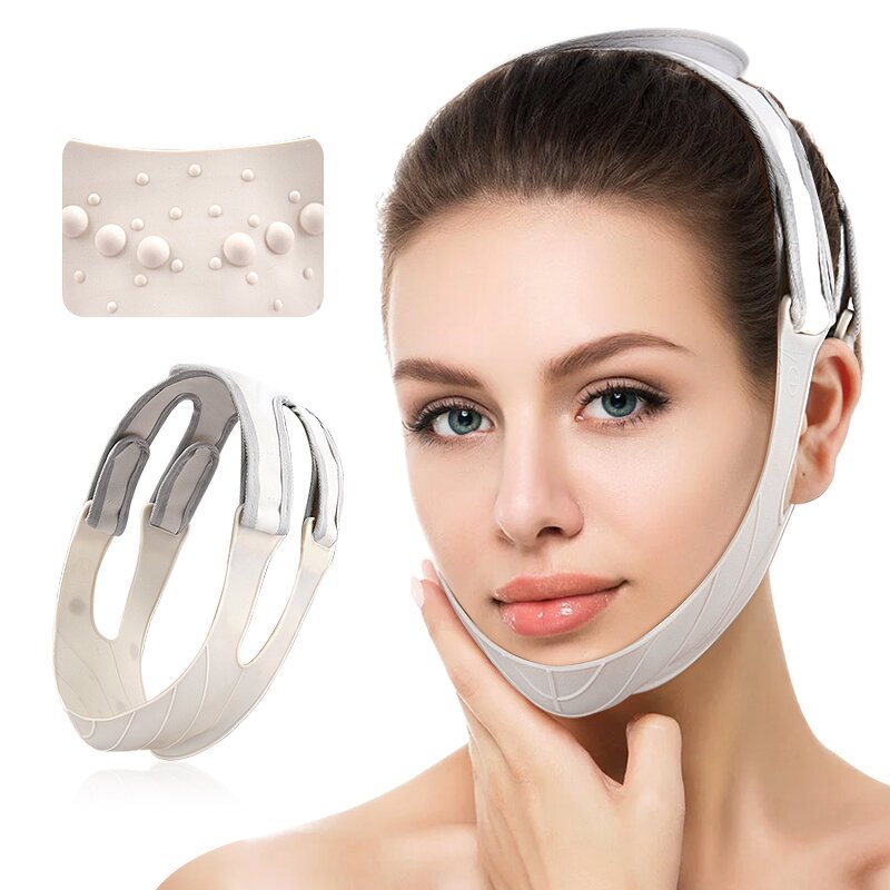 Facial Bandage Manufacturer - Removable Non Slip Silicone Mask Adjustable Pressure V-face Strap for Lifting Double Chin Massage