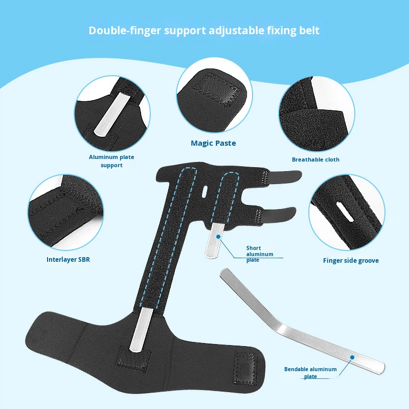 Trigger Finger Splint Manufacturer - Adjustable Two-Finger Full-Hand Wrist Brace Support OK Cloth Composite SBR Straightening Immobilizer