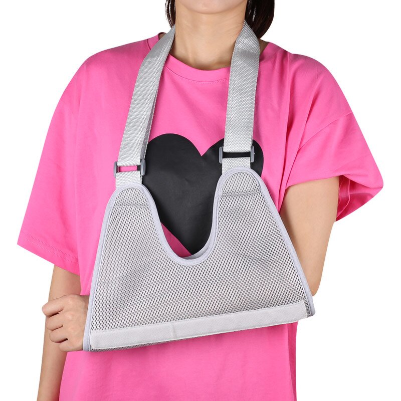 Hand Guard Manufacturer - Adjustable Breathable Grey Sports Protection One Size Fits Most Stable Support Arm Sling Split Strap Technology