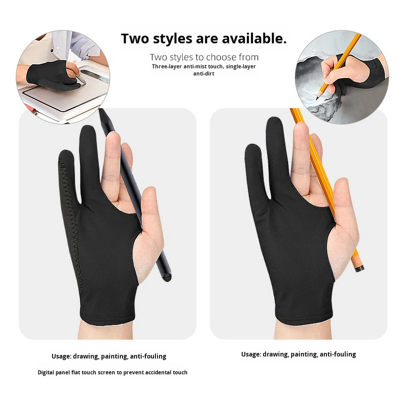 Artist Drawing Gloves Manufacturer - for Digital Tablet Paper Sketching Suitable for Left Right Hand Artist