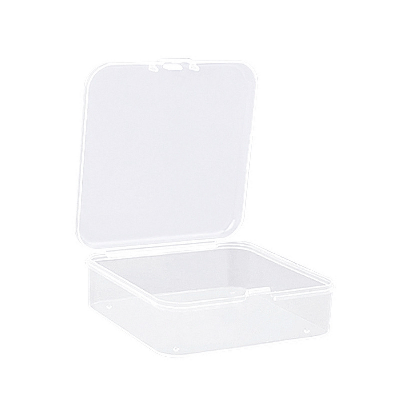 Storage Box Manufacturer - Transparent Plastic Rectangular Flip-Top Small Empty PP for Shoe Care Services Square Accessories Organizing