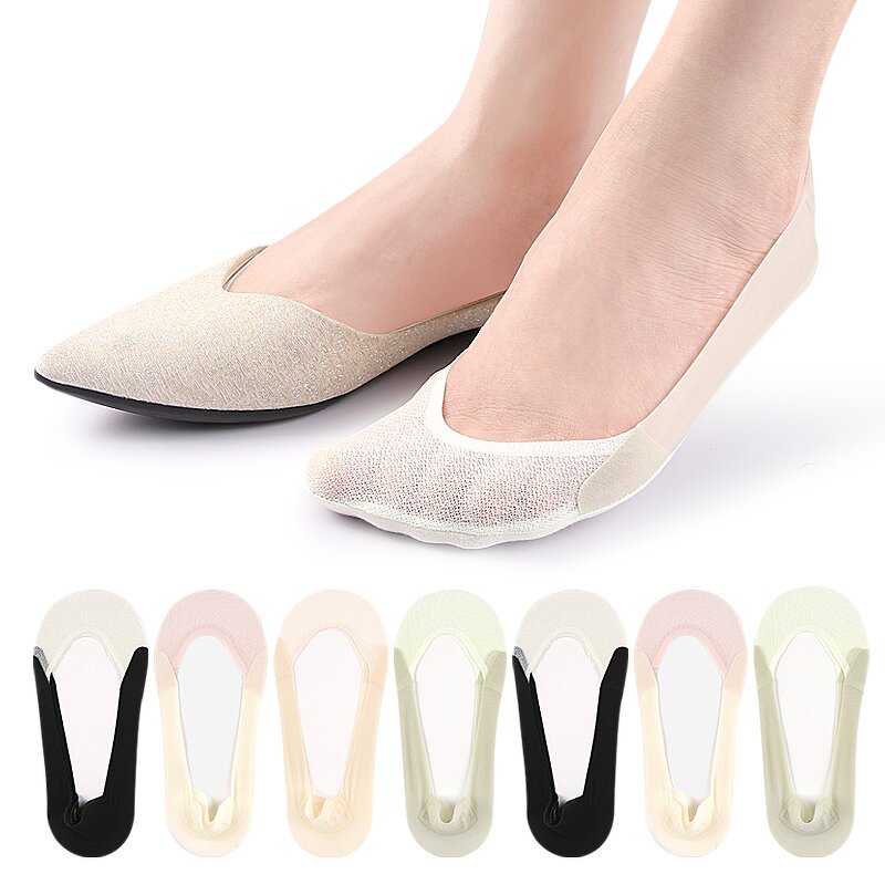 No Show Socks Manufacturer - Women's Thin Cotton Nylon Low Cut Liner Non Slip Hidden Invisible for Flats Sneaker