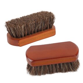 Horsehair Shoe Brush Manufacturer - Premium Genuine Soft Horse Hair Bristles Wood Handle for Shoes Boots Leather Care