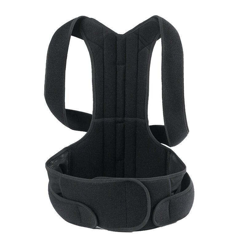 Posture Corrector Manufacturer - Adjustable Upper Back Strap Concealed Unisex Upper Back Shoulder Belt Support Black Universal Set