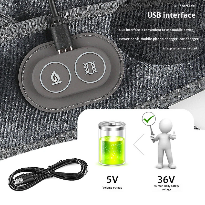 USB Heated Scarf Manufacturer - Rechargeable Neck Heating Pad Warmer Three Temp Setting Winter Gift