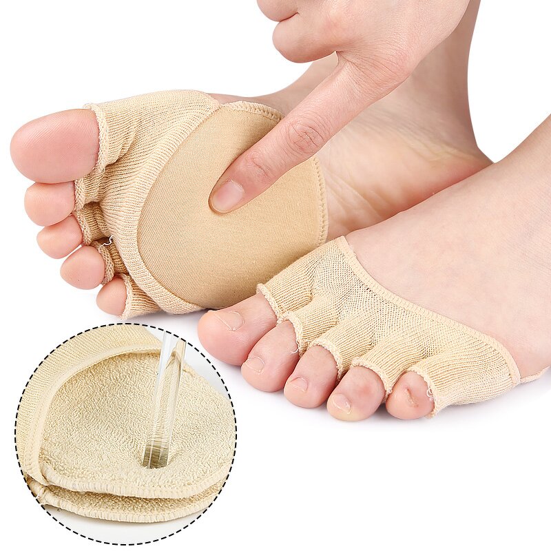 Toe Topper Liner Socks Manufacturer - Sponge Cushion No Show Women's Toeless Half for High Heels Sandals
