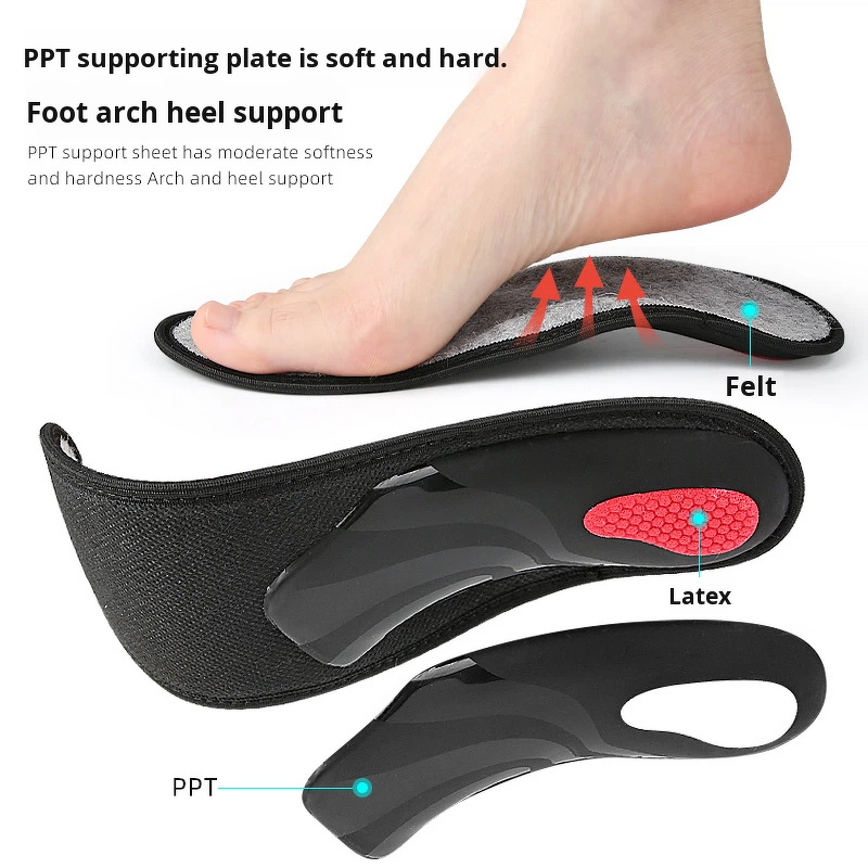 Plantar Fasciitis Insoles Manufacturer - High Arch Support for Men Women Flat Feet Orthotic Insert Work Boot Shoe Insole