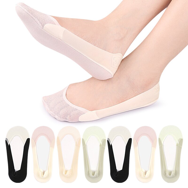 No Show Socks Manufacturer - Women's Thin Cotton Nylon Low Cut Liner Non Slip Hidden Invisible for Flats Sneaker