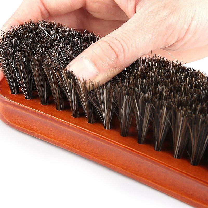 Shoe Shine Brush Manufacturer - Horsehair Horse Hair Bristles Wood Handle for Boots Shoes Leather Care