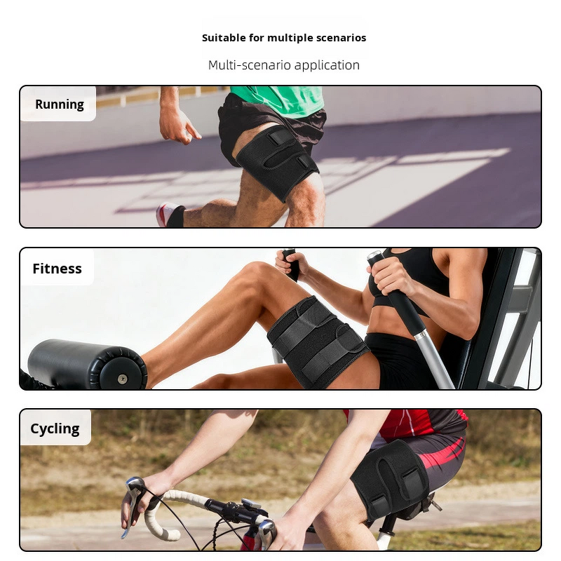 Thigh Wraps Manufacturer - Support Adjustable Compression Neoprene Thigh Sleeve Hamstring Quad Wrap Upper Leg Brace