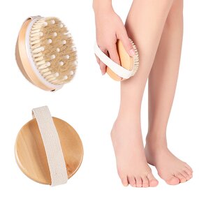 Body Scrub Brush Manufacturer - Exfoliator for Cellulite Lymphatic Dry Brushing for Massage Gentle Massage Nodes