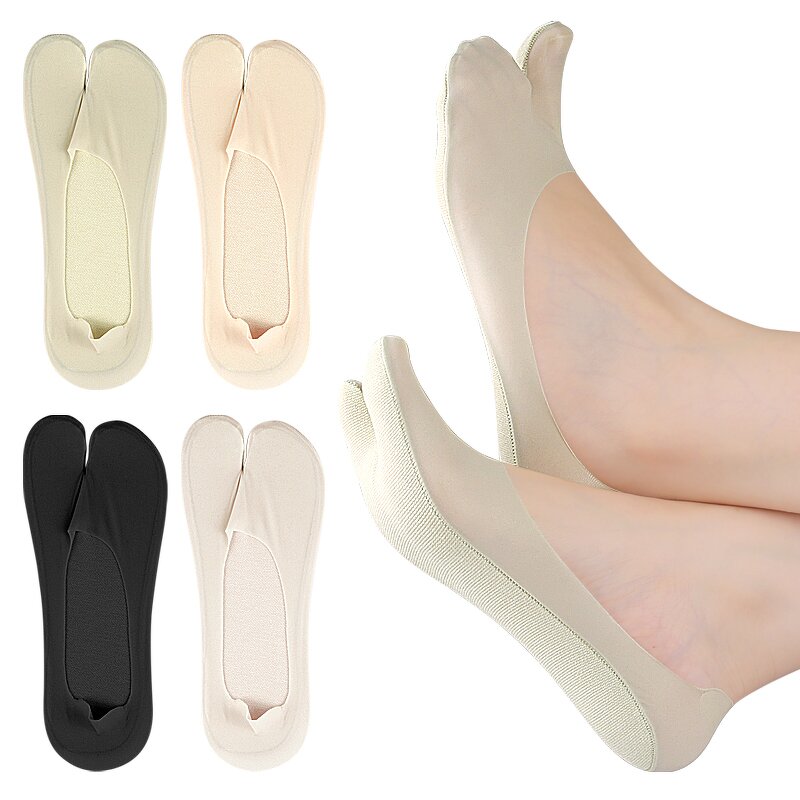 No-show Socks Manufacturer - Women Low Cut Japanese Style 2 Toe Split for Flip Flop Sandal