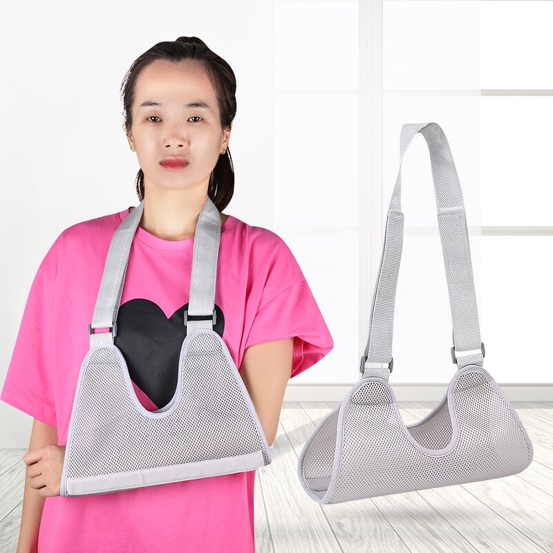 Hand Guard Manufacturer - Adjustable Breathable Grey Sports Protection One Size Fits Most Stable Support Arm Sling Split Strap Technology