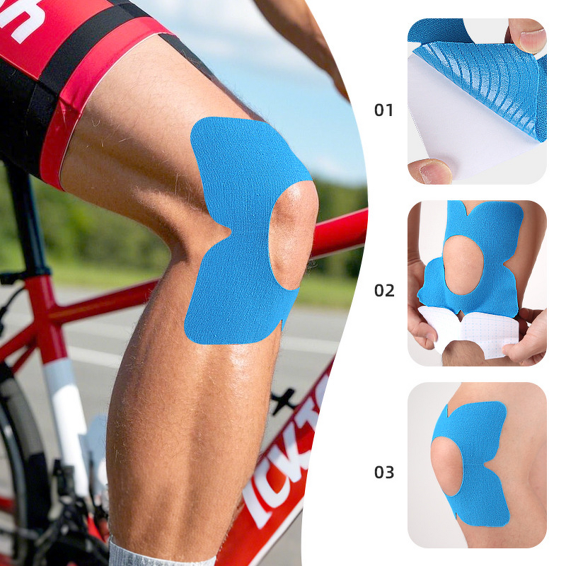 Kinesiology Tape Manufacturer - Precut for Knees Knee Support Stability Knee Pain Relief Athletic Waterproof Elastic