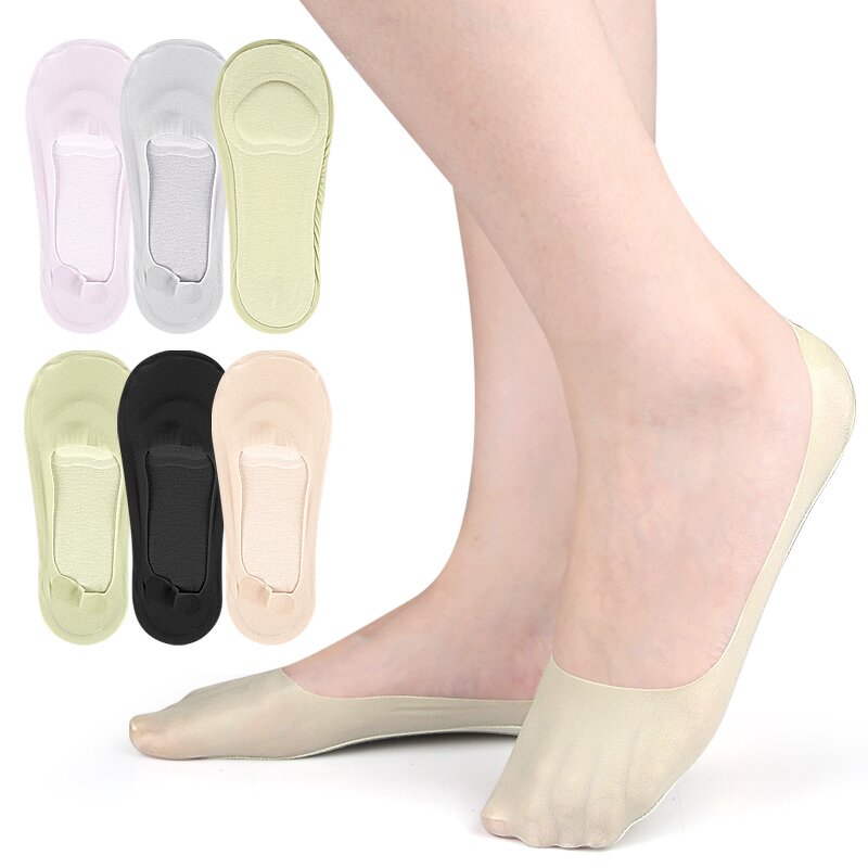 No Show Socks Manufacturer - with Metatarsal Pads Women Nylon Ultra Low Cut Non-Slip Thin Liner Invisible Hidden for Flats