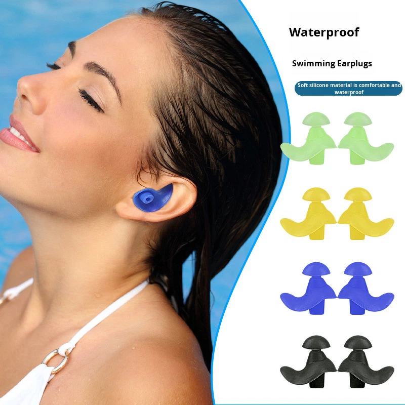 Swimming Ear Plugs Manufacturer - for Adults Waterproof Reusable Silicone for Swimming Surfing Snorkeling Showering Water Pool