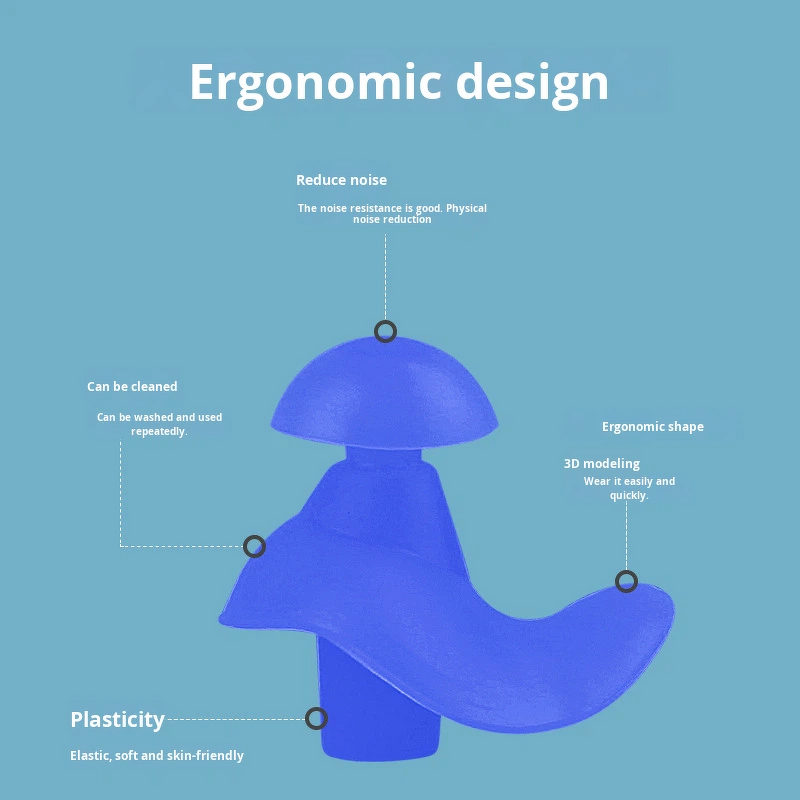 Swimming Ear Plugs Manufacturer - for Adults Waterproof Reusable Silicone for Swimming Surfing Snorkeling Showering Water Pool