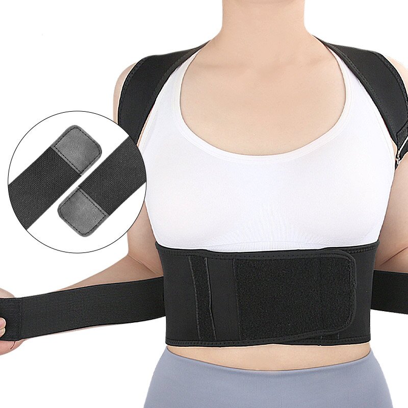 Back Brace Manufacturer - Neoprene Thoracic Posture Corrector Magnetic Lumbar Support Belt Adjustable Straps Unisex Shoulder Upright