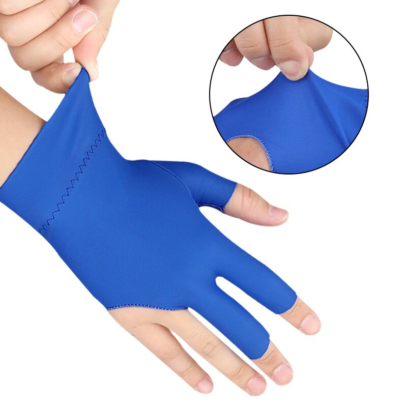 Billiards Gloves Manufacturer - 3 Finger Pool Cue Nylon Table Left Right Hand Universal Shooter Cue Sports