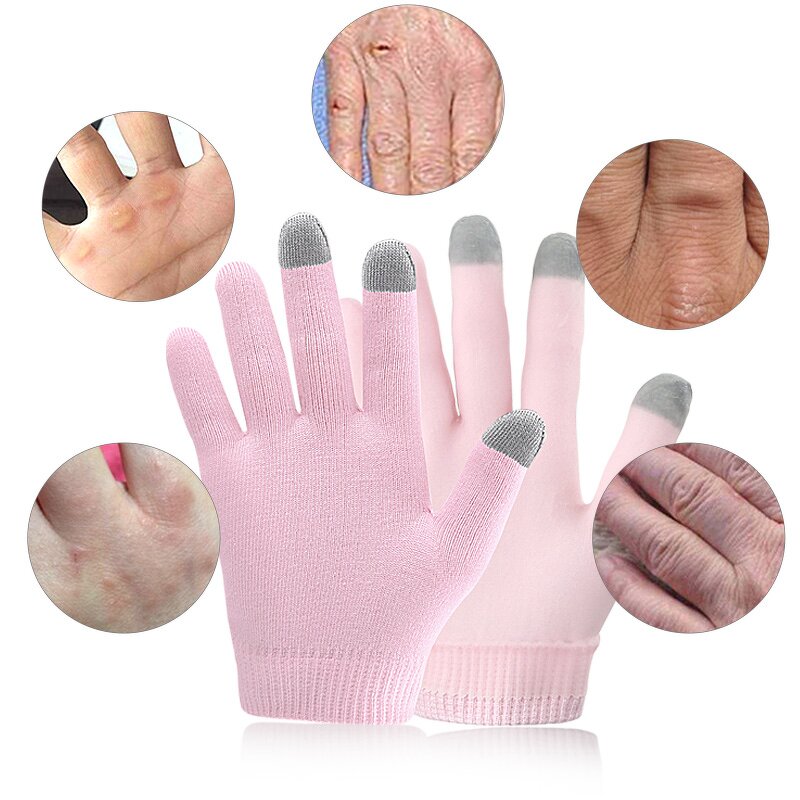 Moisturizing Gel Gloves Manufacturer - Touchscreen Silicone Softening Dry Cracked Hand Skins with Essential Oil Vitamins