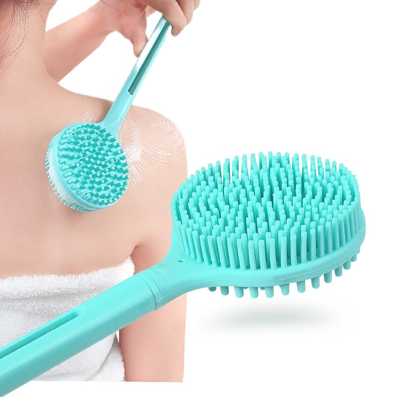 Bath Body Brush Manufacturer - Silicone for Exfoliating Long Handle Shower Soft Bristles Soft Silicone Back Scrubbers