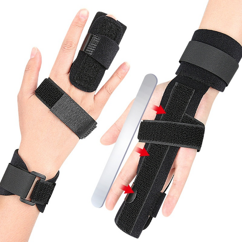 Trigger Finger Splint Manufacturer - Full Hand Wrist Brace Support Adjustable Locking Straightener Straightening Immobilizer Treatment