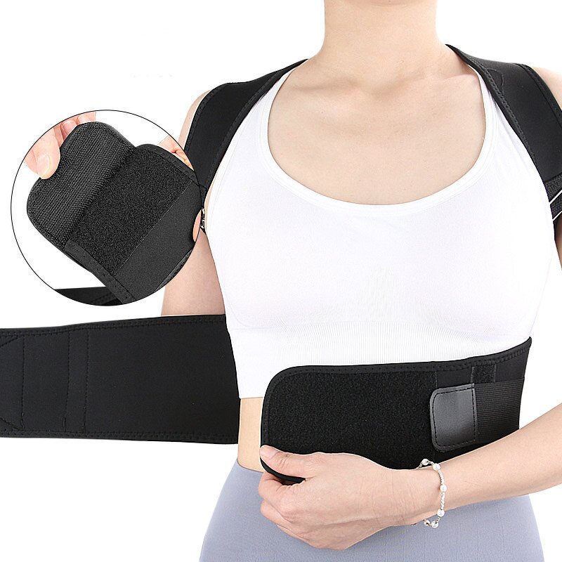 Back Brace Manufacturer - Neoprene Thoracic Posture Corrector Magnetic Lumbar Support Belt Adjustable Straps Unisex Shoulder Upright