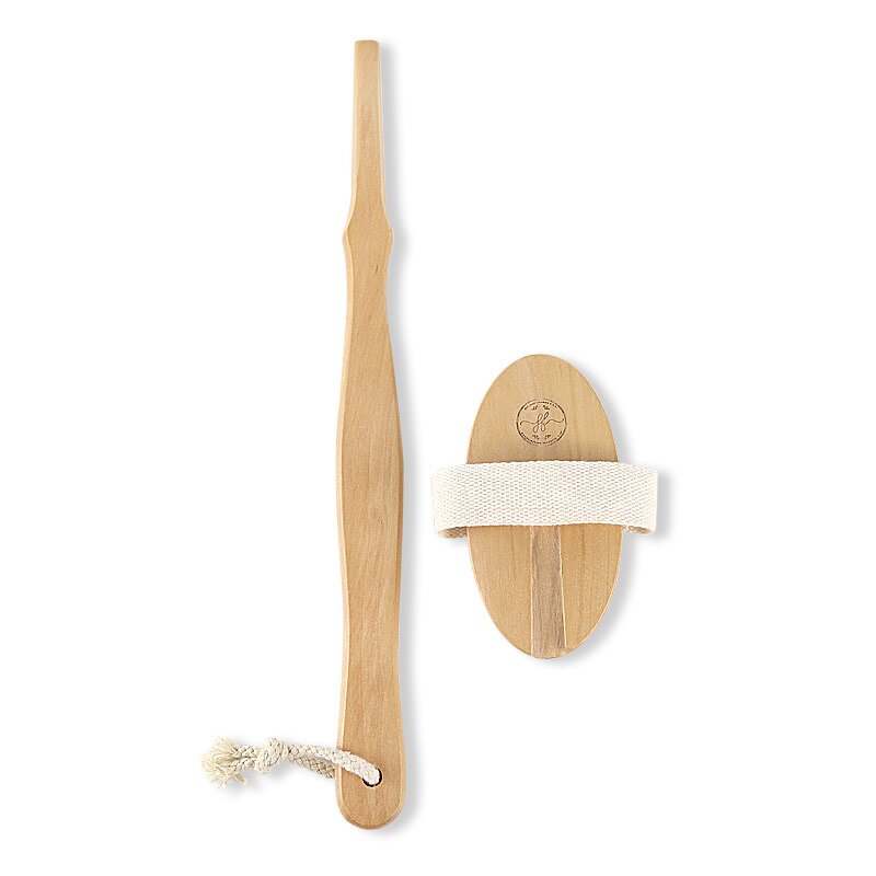 Bathing Brush Manufacturer - Hemu Soft Dry Skin Body Removable Natural Bristles Exfoliating Body Bath