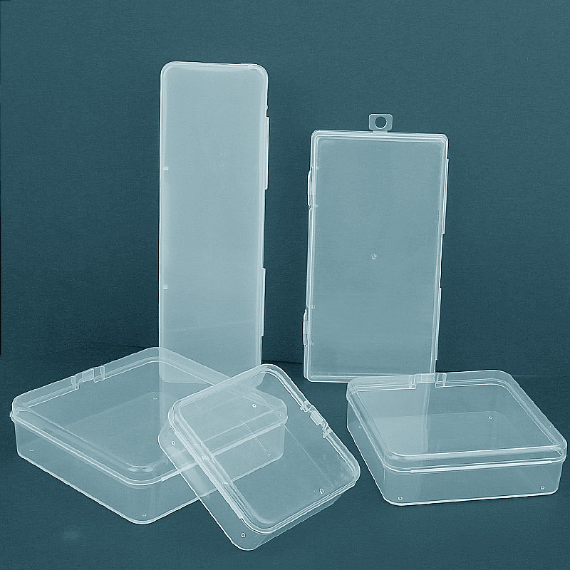 Storage Box Manufacturer - Transparent Plastic Rectangular Flip-Top Small Empty PP for Shoe Care Services Square Accessories Organizing