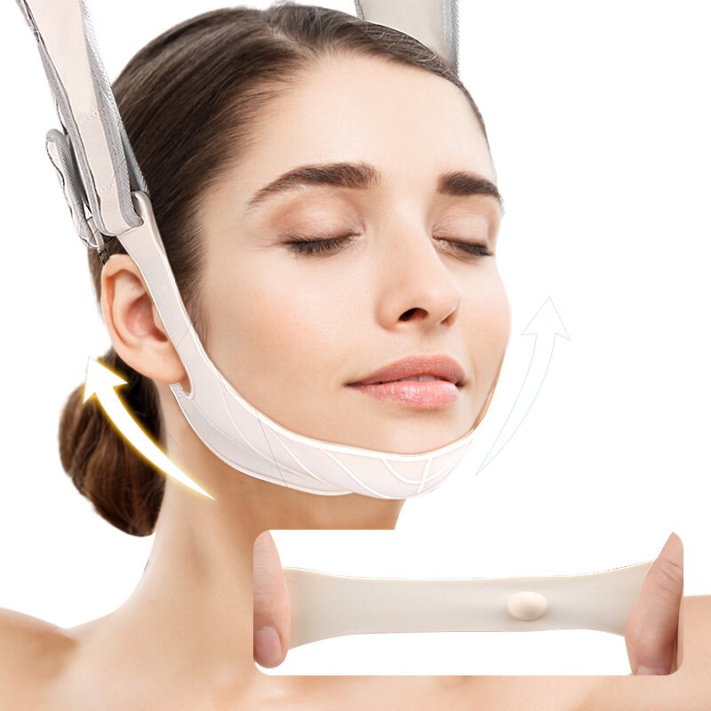 Facial Bandage Manufacturer - Removable Non Slip Silicone Mask Adjustable Pressure V-face Strap for Lifting Double Chin Massage