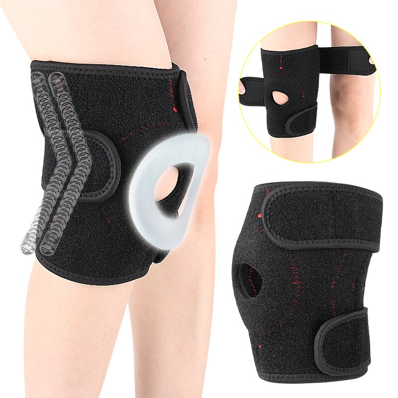 Knee Brace Manufacturer - with Side Stabilizers Patella Gel Pads Knee Pain Support Adjustable Compression Sleeve Wrap for Men Women
