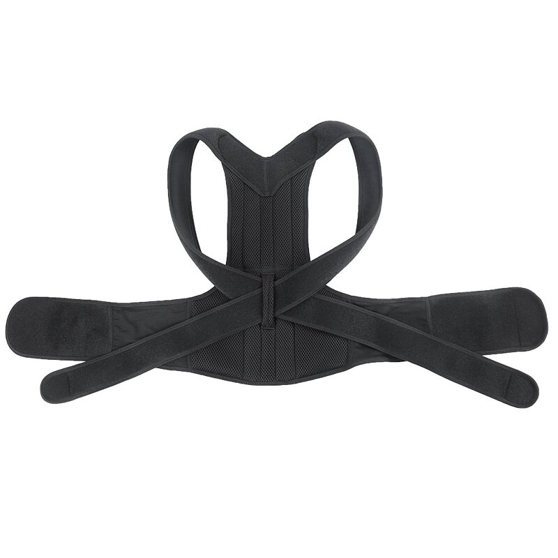 Posture Corrector Manufacturer - Adjustable Upper Back Strap Concealed Unisex Upper Back Shoulder Belt Support Black Universal Set