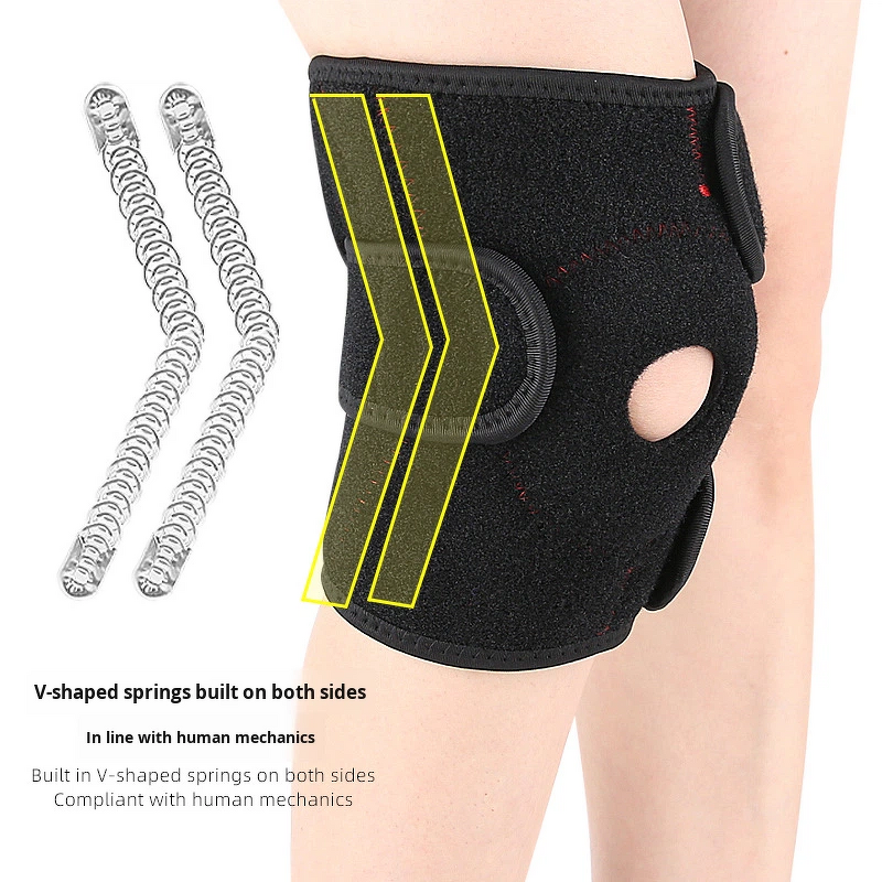 Knee Brace Manufacturer - with Side Stabilizers Patella Gel Pads Knee Pain Support Adjustable Compression Sleeve Wrap for Men Women
