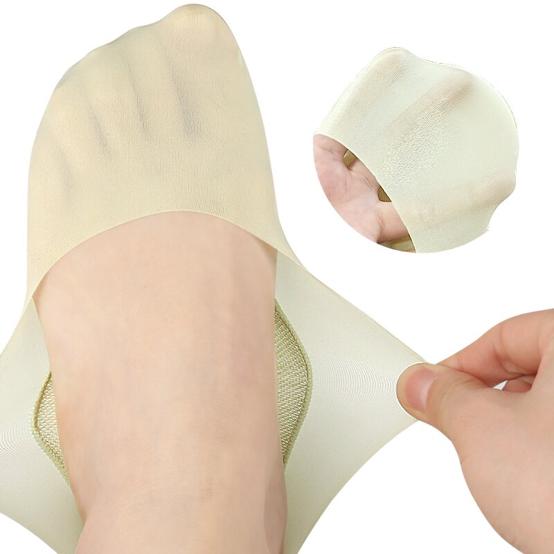 No Show Socks Manufacturer - with Metatarsal Pads Women Nylon Ultra Low Cut Non-Slip Thin Liner Invisible Hidden for Flats
