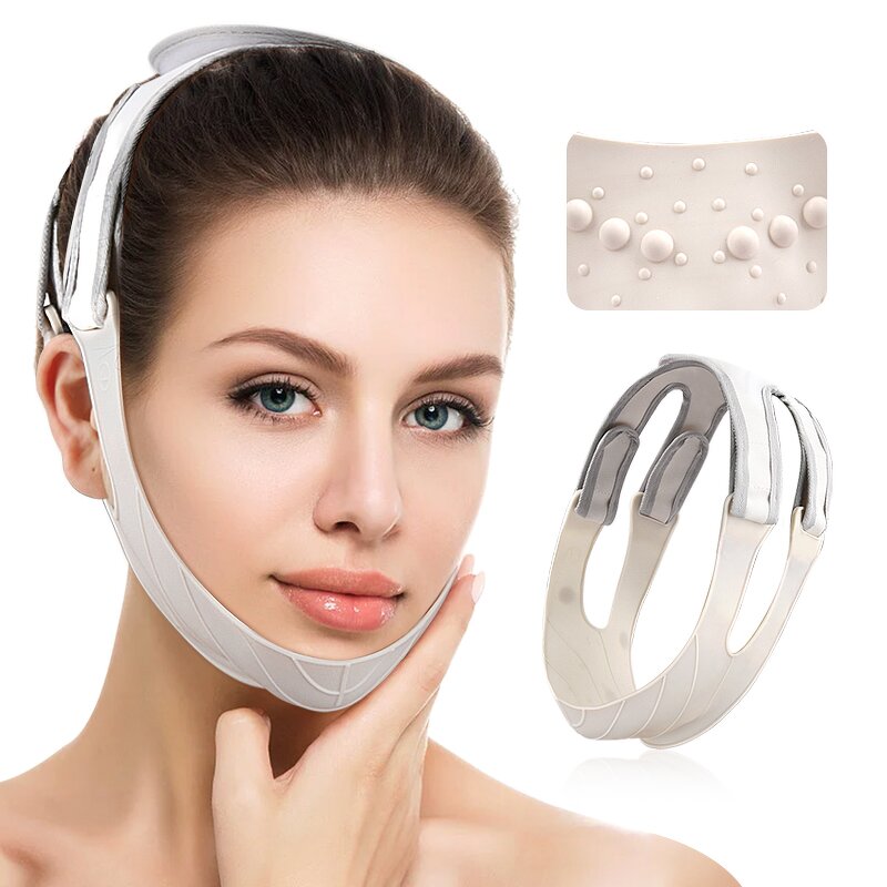 Facial Bandage Manufacturer - Removable Non Slip Silicone Mask Adjustable Pressure V-face Strap for Lifting Double Chin Massage