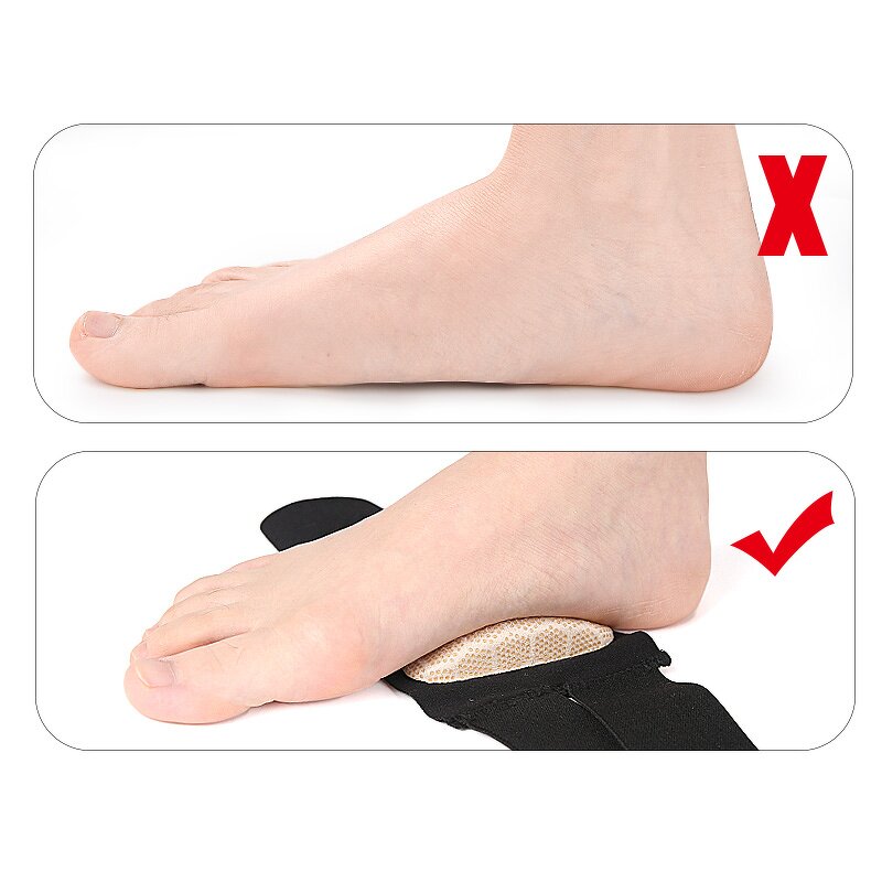 Arch Support Braces Manufacturer - Gel Pads Orthotic for Women Men Adjustable Compression Bands with Removable Arch Support Pads