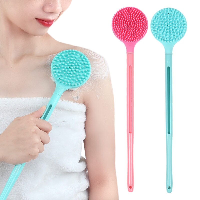 Bath Body Brush Manufacturer - Silicone for Exfoliating Long Handle Shower Soft Bristles Soft Silicone Back Scrubbers