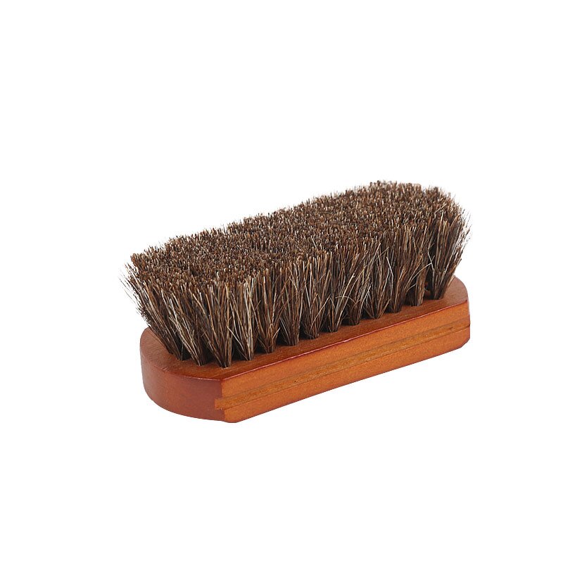 Horsehair Shoe Brush Manufacturer - Premium Genuine Soft Horse Hair Bristles Wood Handle for Shoes Boots Leather Care