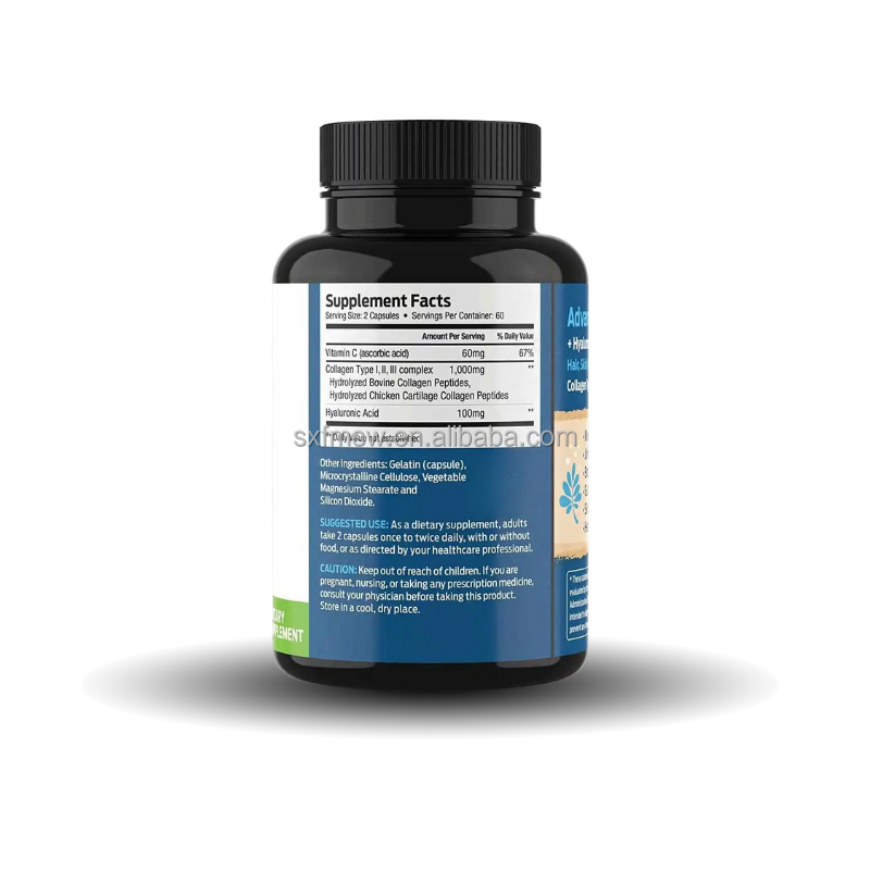 Collagen Capsules Factory - with Hyaluronic Acid Vitamin C 120 Capsules