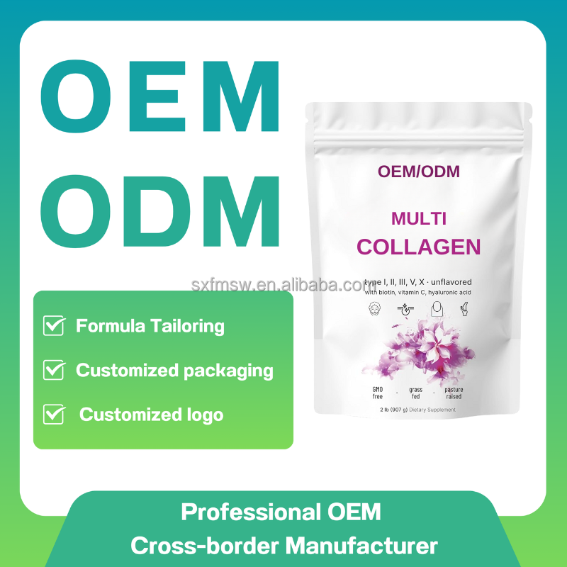 Collagen Complex Powder Manufacturer - 5 Type I II III V X with Biotin