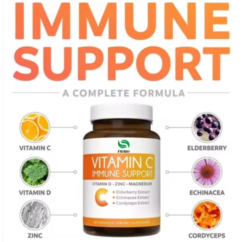 Immune Support Capsules Manufacturer - OEM Vitamin C D Zinc Magnesium Echinacea